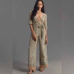 Farm Rio x Anthropologie V-Neck Jumpsuit